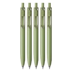Uni 三菱 UNI-BALL ONE F UMNSF-38 鋼珠筆高階版 0.38mm 屜笛, 卡其綠, 5個