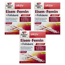 Doppel herz 德之寶 美妍鐵速溶粉, 3個, 22g