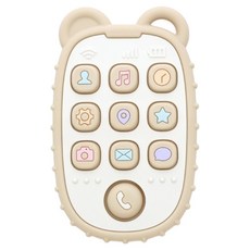 Bebenen 矽膠手機造型按壓固齒器, 米色, 1個