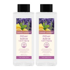 더허브샵 디퓨저 리필오일, 레몬라벤더, 200ml, 2개