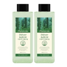 더허브샵 디퓨저 리필오일, 피톤치드, 200ml, 2개
