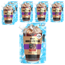 맥널티커피 아이스 헤이즐넛향 커피 대용량 파우치, 1L, 6개