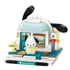 QMAN 三麗鷗 帕恰狗運動用品店 積木玩具, 1組