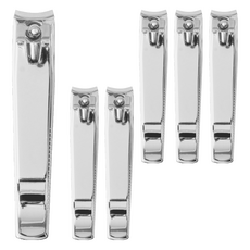 BELOTTY 高級大型圓頭指甲剪, 隨機出貨, 6個