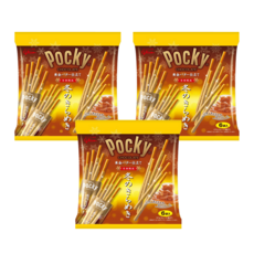 glico 格力高 Pocky 百奇 冬季巧克力棒 奶油風味, 香濃酥脆 愛不釋手, 120.6g, 3袋