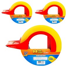 Alpha mall OPP封箱膠帶+切膠機組, 透明(膠帶), 3套