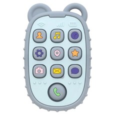 Bebenen 矽膠手機造型按壓固齒器, 灰色, 1個