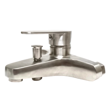 304不鏽鋼沐浴龍頭, 18.5 x 16 x 9.5cm, 台灣製造, 精緻質感外型, 日本製造陶瓷閥芯, 1個