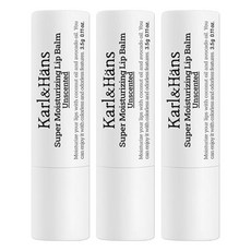 칼앤한스 슈퍼모이스처라이징 립밤 언센티드, 무향, 3.5g, 3개