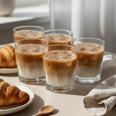 온더키친 안깨지는 팔각 PC물컵 270ml, 투명, 5개