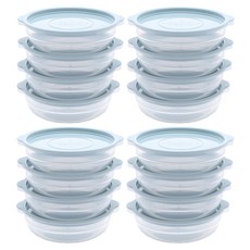 생활엔 심플 쿡앤밥 전자렌지 용기 스카이블루, 16개, 450ml