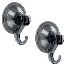 쇼핑153 강력한 진공 흡착식 후크, 2개, 01 블랙