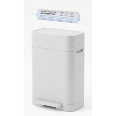 프로메이드 포르티 냄새차단 3중밀폐 휴지통 24L + 전용봉투 50p 세트, 라이트그레이