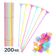 스타리움 풍선 컵스틱 세트 32cm, 마카롱, 200개