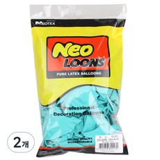 네오룬스 30cm 라운드풍선 50p, 스탠다드 아쿠아블루, 2개