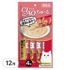 챠오츄르 고양이 짜먹는 간식, 혼합맛(참치/연어), 56g, 12개 혼합맛(참치/연어), 56g, 12개