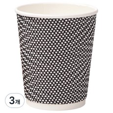 삼신상사 해피팩 한결 종이컵 일회용 3중 테이크아웃컵 240ml 그레이, 3개, 100개입