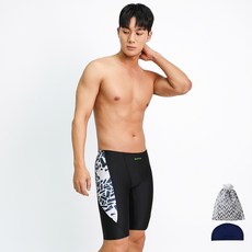 AQUATICA 男款及膝泳褲+泳帽+縮口袋 BBF07