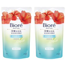 Biore 蜜妮 淨嫩沐浴乳 補充包 熱情木槿花香, 700g, 2包