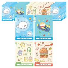 morning glory 小學1-2年級國語10格筆記本4種 + 隨機出貨2入組, A, 4套