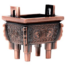 財神小舖 雙龍鼎 線香爐 小 TTLS-1106-1 古銅色, 1個