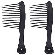 DeepTalk 頭髮造型寬齒梳 DT0393, 2個, 黑色