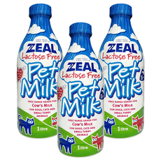 ZEAL 紐西蘭犬貓專用鮮乳 不含乳糖, 1L, 3瓶