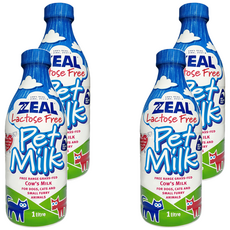 ZEAL 紐西蘭犬貓專用鮮乳 不含乳糖, 1L, 4瓶
