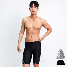 AQUATICA 男款平角5分泳褲 BBF10+泳帽+收納袋