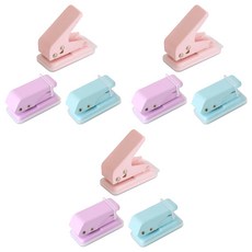 Elotems 馬卡龍單孔打洞機 3件組, 紫色 + 粉紅色 + 藍色, 3套