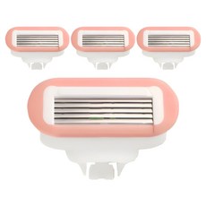 Market Ring 女性用多款除毛刀 刀片 橘色, 1入, 4個