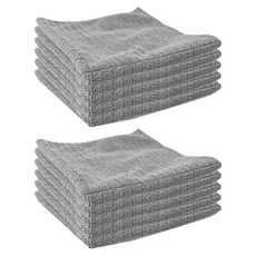 World Clean 高級棋盤格超細纖維抹布 灰色, 10個