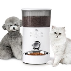 oa Iriwa Pet 大容量不鏽鋼自動餵食器 4L, 1.5kg, 白色