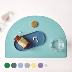 에이드엘 슬림 아치 실리콘 테이블매트, 민트, 386 x 268mm, 2개