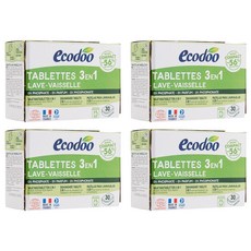 ecodoo 三效合一環保洗碗錠 30錠入, 360g, 4盒