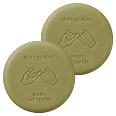 donggubat 洗髮皂 中乾性頭皮適用 羅勒與巖蘭草香, 120g, 2個