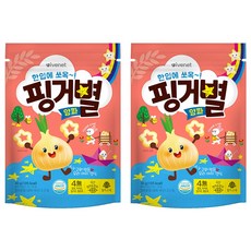 아이배냇 아동용 핑거별 쌀과자, 양파맛, 30g, 2개