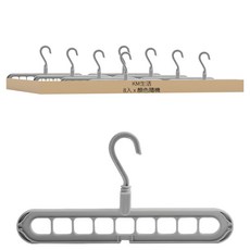 KM 生活 多功能魔術折疊衣架 晾曬衣架/掛衣架 馬卡龍色系, 顏色隨機, 8個