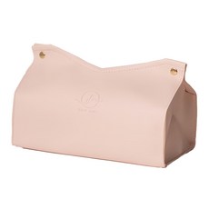 北歐風質感皮革面紙盒 22 x 14 x 12.5cm, 寶寶粉