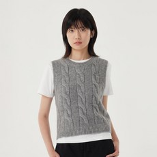 女款麻花針織背心