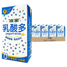 波蜜 乳酸多 yogurt drink 清爽順暢 幫助消化, 160ml, 24入