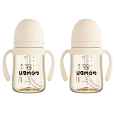 유비맘 시그니처 PPSU 빨대컵, 200ml, 2개, 요거트