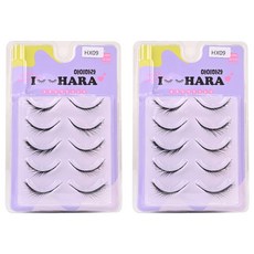 아이하라 쁘띠업 속눈썹 5쌍 HX09, 블랙, 2개