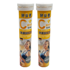 好立善 維他命C250發泡錠，支持鐵質吸收，促進正常紅血球的形成, 86g, 20顆, 2瓶