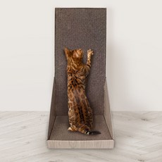 펫샵 스탠딩 벽면형 캣스크래쳐, 우드베이지, 1개