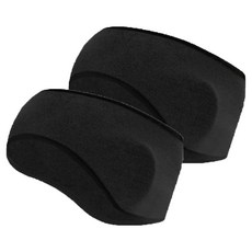 코지앤칠 스포츠 기능성 귀마개 헤어밴드, 2개, 블랙, 블랙