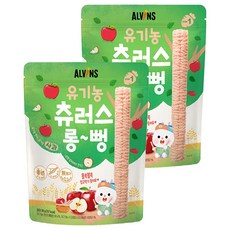 엘빈즈 유아용 츄러스 롱뻥 STEP1, 사과맛, 30g, 2세트