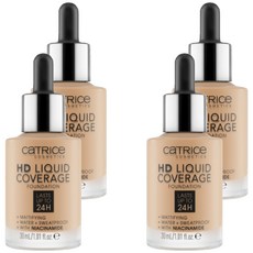 캐트리스 HD 리퀴드 커버리지 파운데이션 듀오 30ml, 032호 누드 베이지, 4개