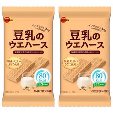 BOURBON 北日本 豆乳威化夾心餅, 112.8g, 2袋
