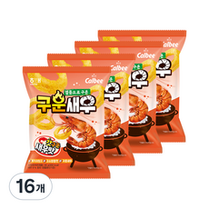 해태제과 구운 새우 스낵, 60g, 16개